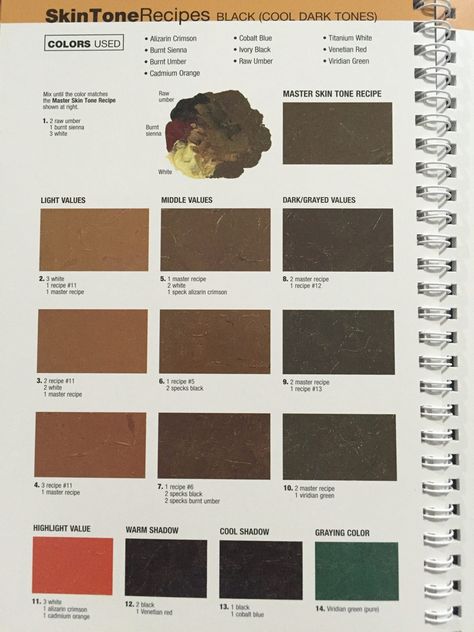 Ebony Skin, Art Studio Storage, Mixing Paint Colors, Oil Painting Tips, Color Mixing Chart, Oil Painting Tutorial, Watercolor Mixing, Black Tones, Colors For Skin Tone