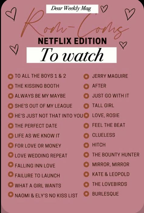 Teen Romance Movies, Netflix Suggestions, Netflix Movie List, Girls Night Movies, Best Teen Movies, Netflix Shows To Watch, Rom Coms, Movie Hacks, Movies To Watch Teenagers