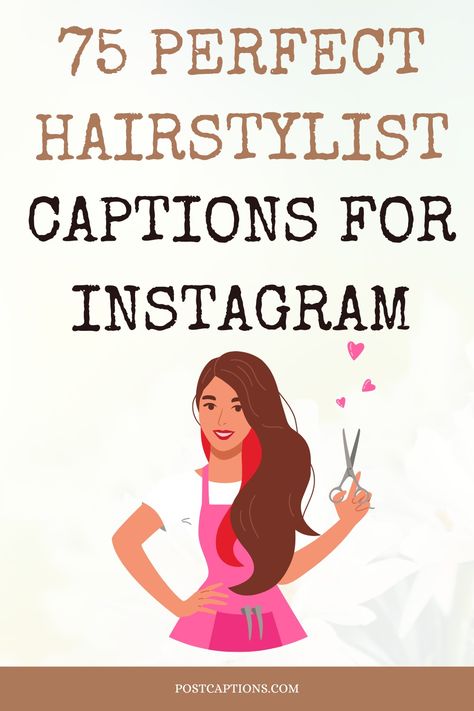 Whether you want to show off your latest creations, share a behind-the-scenes look at your process, or just showcase your love of all things hair, these captions will help you take your Instagram game to the next level. Hairstylist captions| Hair salon captions| Hairstylist quotes| Ig captions for hairdressers Hair Clients Quotes, Saturday Hair Quotes, Stylist Quotes Hairstylist Humor, Instagram Caption For Hairstylist, Instagram Hair Caption Ideas, Hair Stylist Post Captions, Braid Quotes For Instagram, Insta Captions For Hair Change, Insta Hair Captions