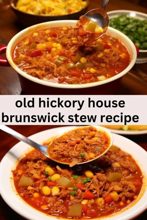 old hickory house brunswick stew recipe Brunswick Stew Recipe Easy, Homemade Brunswick Stew Recipe, Brunswick Stew Recipe Georgia, Recipe For Brunswick Stew, Best Brunswick Stew Recipe, Brunswick Stew Recipe, Stew Recipes Crockpot, Hearty Stew, Brunswick Stew