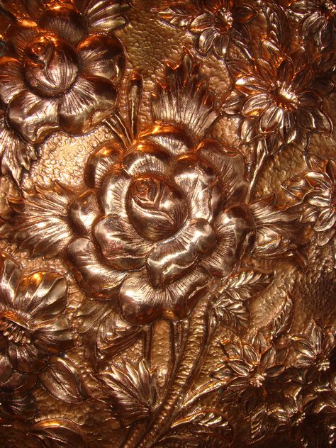 Copper Artwork, Faraway Tree, Metal Embossing, Copper Decor, Copper Design, Bright Copper, Copper Kettle, Copper Art, Copper Accents