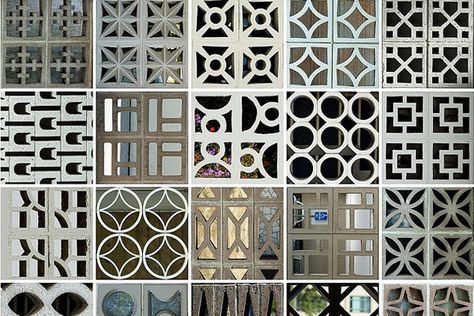 Decorative Concrete Blocks, Breeze Block Wall, Screen Block, Cement Garden, Breeze Blocks, Cement Blocks, Modern Screens, Concrete Design, Block Wall