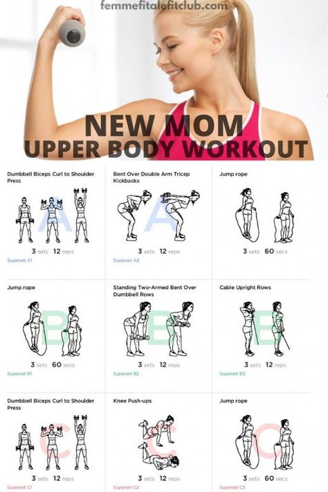 Being a mom requires upper body strength to lift and carry babies and children. This workout helps build strength in your shoulders, biceps, triceps, back and chest. #upperbodyworkoutfornewmoms #newmomworkout #newmomhomeworkout #womenshealth #workoutforwomen #postpartum #postnatal #upperbodyexercises #postnatalexercises #tonezone #tonedarms Upper Body Workout Plan, Workout For Moms, 5 Day Workout Plan, Workout Postpartum, New Mom Workout, Family Workout, Postpartum Workout Plan, 5 Day Workouts, Postpartum Exercises