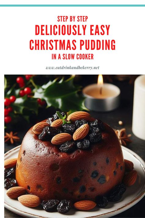 Easy Christmas Pudding, Slow Cooker Christmas, Christmas Pudding Recipes, Food And Nutrition, Taste Test, Xmas Food, A White Christmas, Christmas Pudding, Pudding Recipe