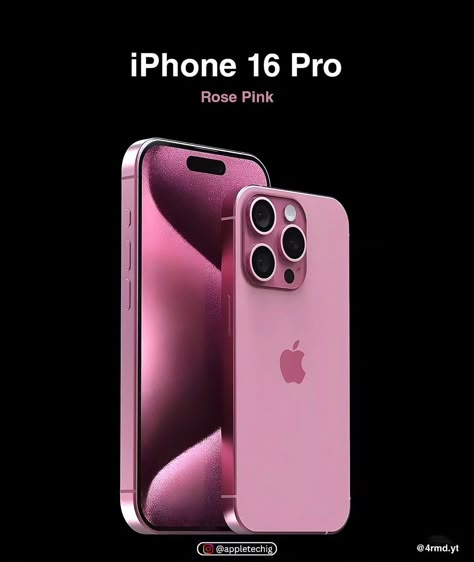 iPhone 16 Pro Rose Pink ❤️ What are your thoughts on this?? _______ Credits:@4rmd.yt _______ #iphone15#iphone15pro #iphone16… | Instagram New Iphone 16, 16 Pro Max Iphone, I Phone 16 Pro, Iphone 16 Pink, Pink Iphone 15, Iphone 15 Pink, Iphone 16pro, Iphone Image, Iphone Images