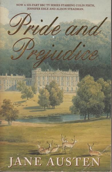 Pride and Prejudice by Jane Austen, Hodder and Stoughton, London, paperback, 1995. The 1995 BBC mini series is mentioned on the front. Cover: detail from Chatsworth in watercolour by William Cowan, 1824, Devonshire Collection. The same painting also appears on the cover of Presumption: An Entertainment: A Sequel to Pride and Prejudice by Julia Barrett (1995). Pride And Prejudice Wall Prints, Book Prints Aesthetic, Pride And Predujice Poster, Pride And Prejudice Poster Vintage, Jane Austen Poster Aesthetic, Jane Austen Desktop Wallpaper, Pride And Prejudice Aesthetic Poster, Literature Posters Aesthetic, Pride And Prejudice Vibes