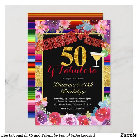 Mexican Fiesta Birthday Party, 50th Birthday Themes, 50th Birthday Party Ideas, My 50th Birthday, First Birthday Theme, Fiesta Birthday Party, Mexican Birthday, 50th Birthday Decorations, 50th Birthday Invitations