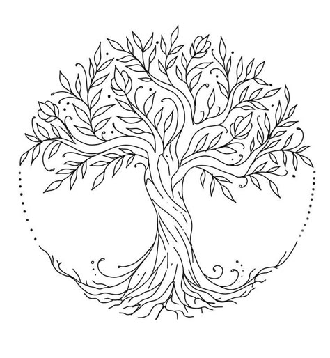 Genealogy Tree, Tree Of Life Tattoo, Pola Sulam, Wood Burning Patterns, Wood Burning Art, Tree Tattoo, Circle Of Life, Tattoo Design Drawings, Tattoo Stencils