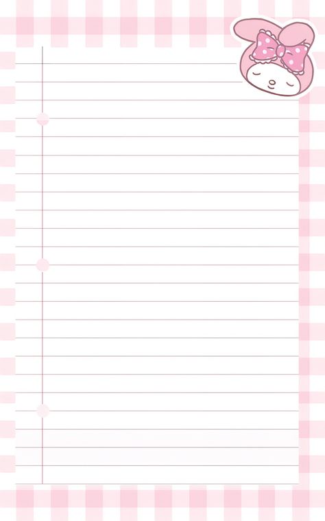 Writing Paper Template, Hello Kitty Printables, Writing Paper Printable Stationery, Note Writing Paper, Desain Quilling, Hello Kitty Crafts, Writing Paper Printable, Memo Paper, Cute Notes