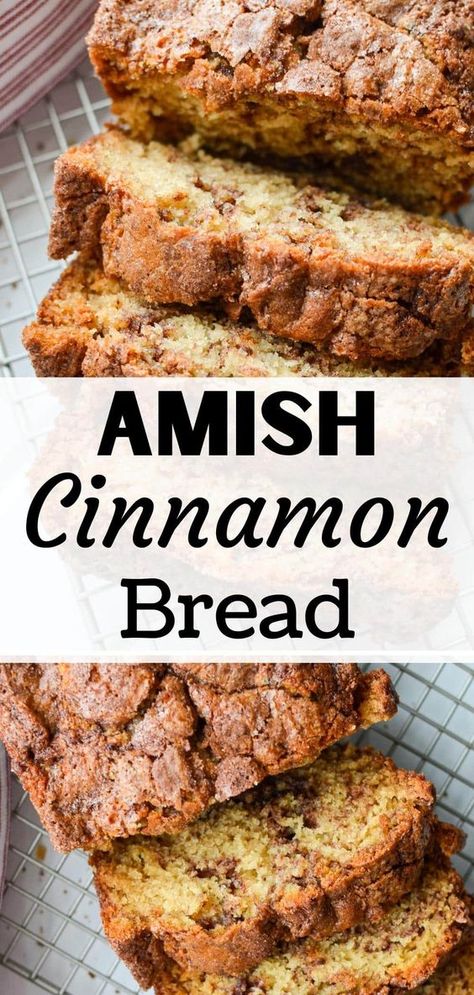 Amish Cinnamon Bread Recipe, Amish Cinnamon Bread, Friendship Bread Starter, Cinnamon Bread Recipe, Dinner Favorites, Homemade Bread Recipes Easy, Amish Recipes, Dessert Dips, Cinnamon Bread