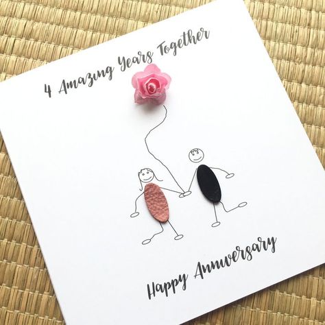 Stick Figures Couple, Anniversary Gift Ideas For Him Boyfriend, Anniversary Quotes For Husband, Flower Anniversary, Anniversary Letter, Anniversary Wishes For Husband, 21st Wedding Anniversary, Third Wedding Anniversary, Happy 4th Anniversary