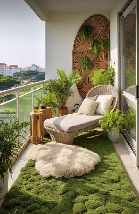 Small Balcony Decor Modern, Best Balcony Designs, Balcony Design Cozy, Small Patio Space Ideas, Bring Color To Living Room, Yoga Balcony Ideas, Small Balcony Seating Ideas, Balcony Color Ideas, Patio Balcony Ideas Apartments