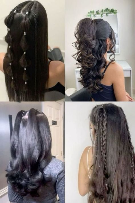 Hair Quinceanera, Κούρεμα Bob, Latina Hair, Hairstyle Examples, Hair Inspiration Long, Quinceanera Hairstyles, Hairstyles For Layered Hair, Quince Hairstyles, Fishtail Braid