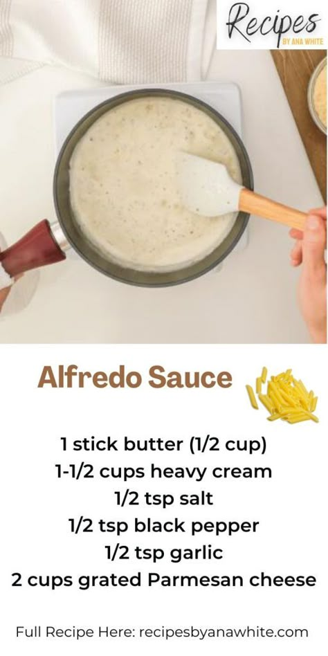 Basic Alfredo Sauce, Fettucini Alfredo Sauce Recipe Easy, Alfredo Sauce Without Cream Cheese, How To Make Alfredo Sauce, Diy Alfredo Sauce, Homemade Alfredo Sauce Easy, Recipe For Alfredo Sauce, Sauce Recipes Pasta, Alfredo Sauce Recipes