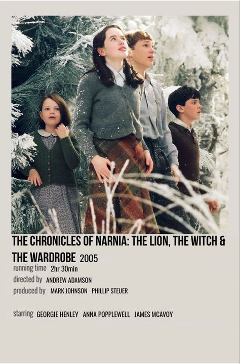 minimal polaroid movie poster for the chronicles of narnia: the lion, the witch and the wardrobe Narnia Movies, Winter Movies, Film Polaroid, The Chronicles Of Narnia, Movie Card, Iconic Movie Posters, Film Posters Minimalist, Film Posters Vintage, I Love Cinema