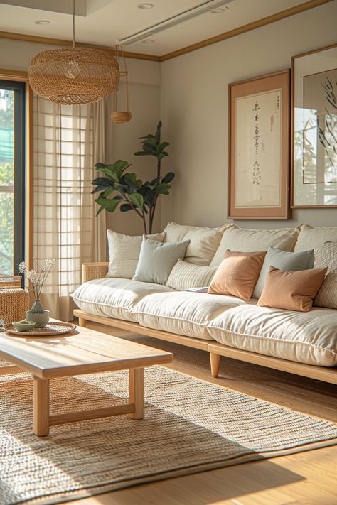 Japandi Living Room Design, Japanese Living Room, Scandinavian Design Living Room, Japandi Living Room, Japandi Interior Design, Japandi Home, Japandi Living, Japandi Interior, Decorating Home