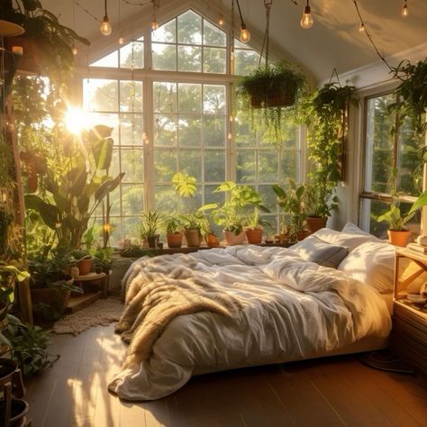 Aesthetic Bedroom Ideas Plants Cozy, Plant Cozy Room, Plant Aesthetic House Decor, Green Plant House Aesthetic, Plant Room In House, Plant Covered Bedroom, Plant Lover House, Plant Themed Apartment, Home With Lots Of Plants