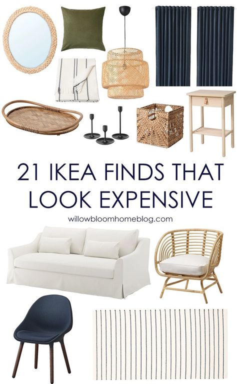 21 IKEA Finds That Look Expensive - Willow Bloom Home Ekenaset Ikea, Ikea Must Haves, Ikea Apartments, Ikea Interior, Ikea Mirror, Ikea Finds, Ikea Living Room, Ikea Decor, Ikea Home