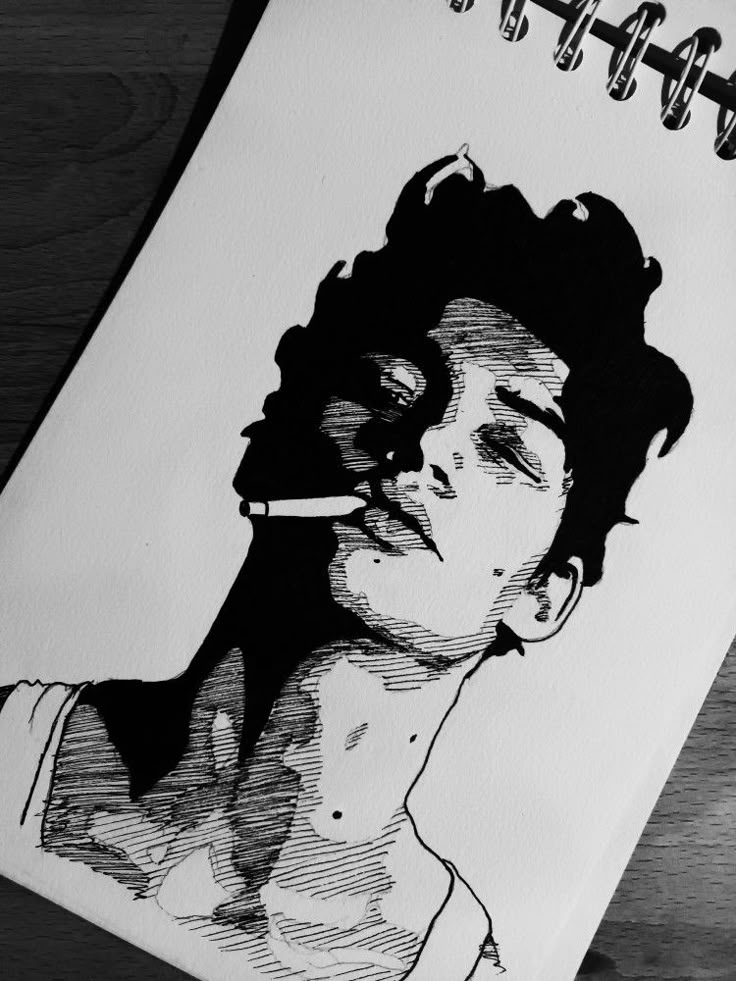 Pen Drawings People, Ink Pen Drawings People, Black Pen Sketches Aesthetic, Creative Portraits Drawing, Drawing Ideas Easy Sketches, Rapid Painting, Pen Sketches Aesthetic, Black Ink Sketches, Drawing Black Pen