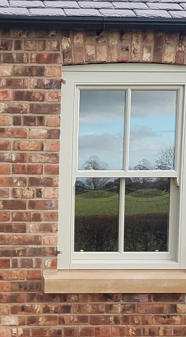 sliding sash window in French Grey