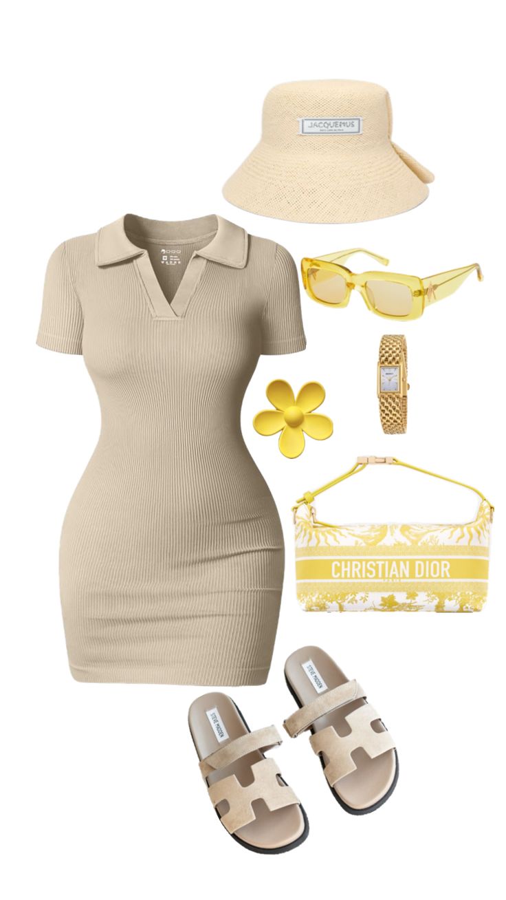 Classy Baddie Outfits Summer, Dress With Sandals Outfit, Vacation Aesthetic Outfit, Sunday Outfit, Errands Outfit, Fasion Outfits, Effortlessly Chic Outfits, Classy Casual Outfits, Casual Chic Outfit