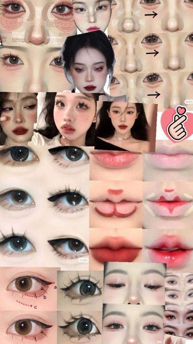 Cat Makeup Look, Cute Makeup Hacks, Hilarious Animal Memes, Hd Make Up, Bentuk Alis, Asian Makeup Tutorials, Korean Makeup Tips, Simple Makeup Tips, Cute Eye Makeup