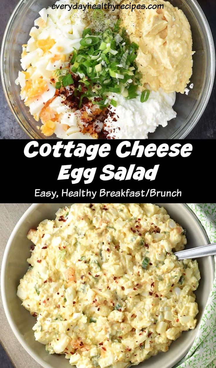 cottage cheese egg salad is an easy, healthy breakfast