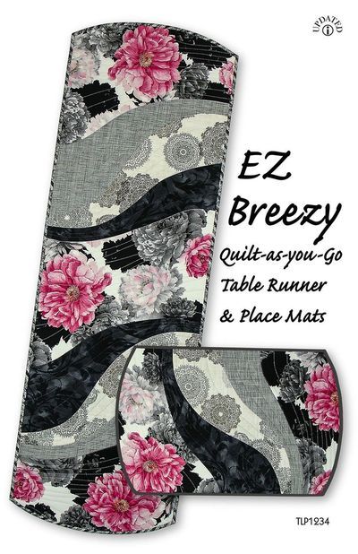 the ez breezy quilt as you go table runner and place mats