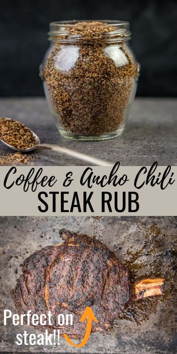 coffee and steak rub recipe in a jar