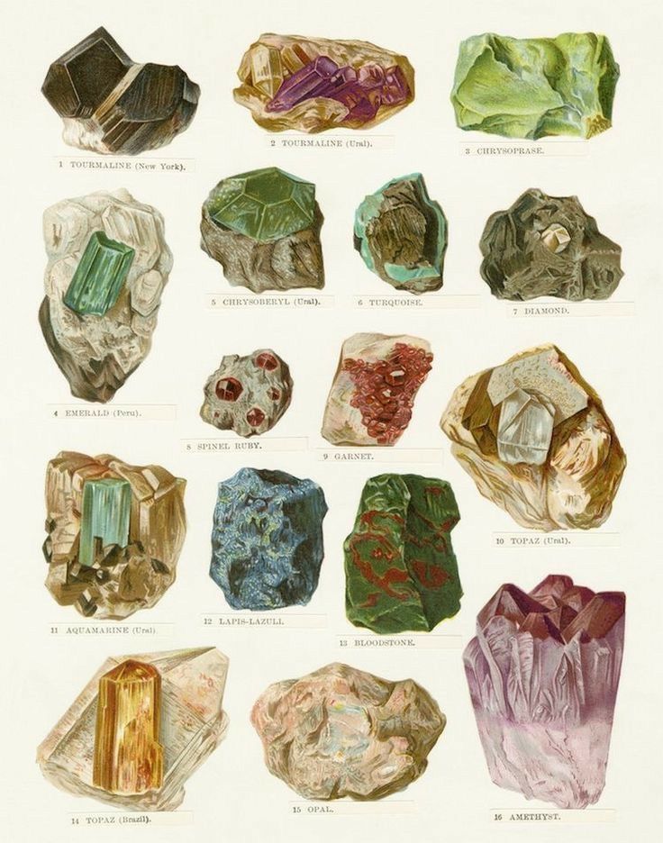 an image of different types of rocks