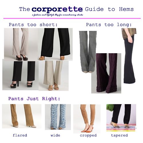 I see so many women wearing their pants too long or too short... we're having a discussion today about commuting shoes and proper hem lengths. What To Wear To Work, Work Outfit Ideas, Women's Suits, How To Hem Pants, Workwear Fashion, Comfortable Heels, Pantalon Large, Working Woman, Dress For Success