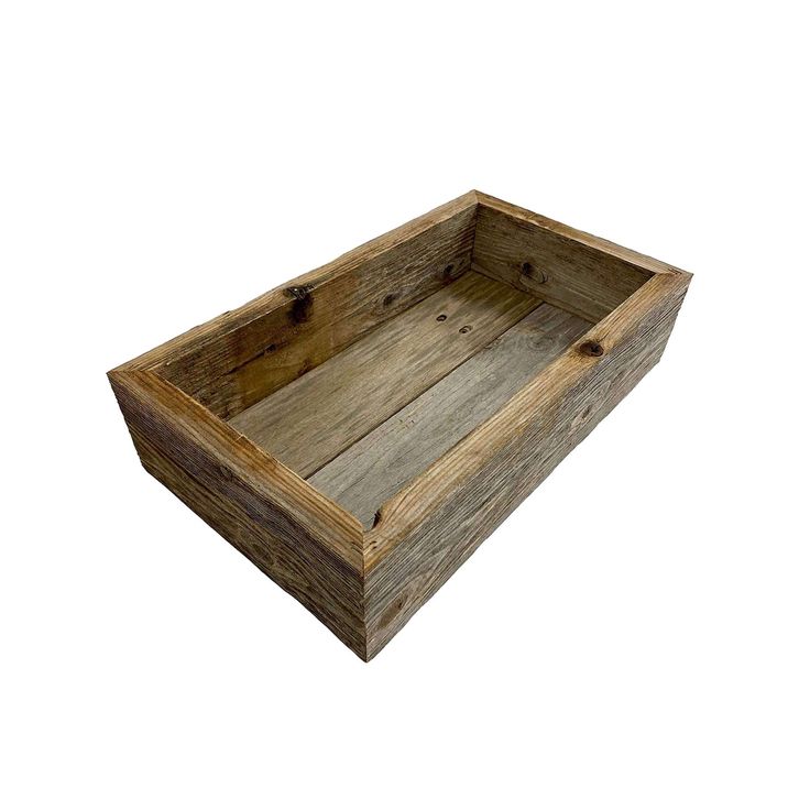 an old wooden box is shown on a white background