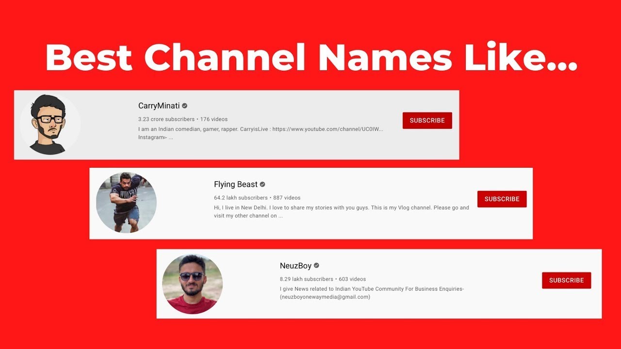 How to Pick Special Name for Youtube Channel 