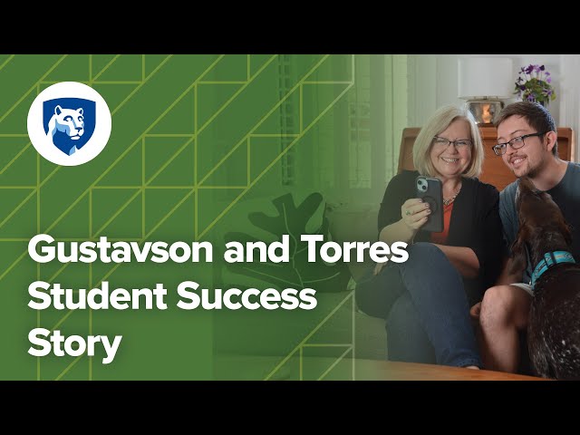 Watch Stacey Gustavson and Alex Torres | Student Success Stories on YouTube.