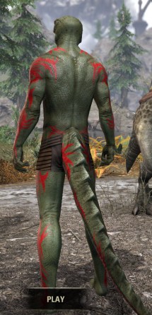 Hircine's Hunt Body Markings - Argonian Male Rear