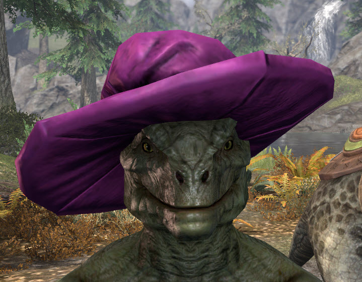 Spirited Soubrette Round Cap - Argonian Male Front