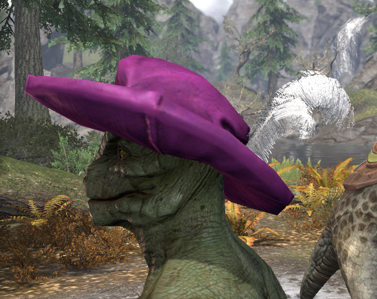 Spirited Soubrette Round Cap - Argonian Male Side