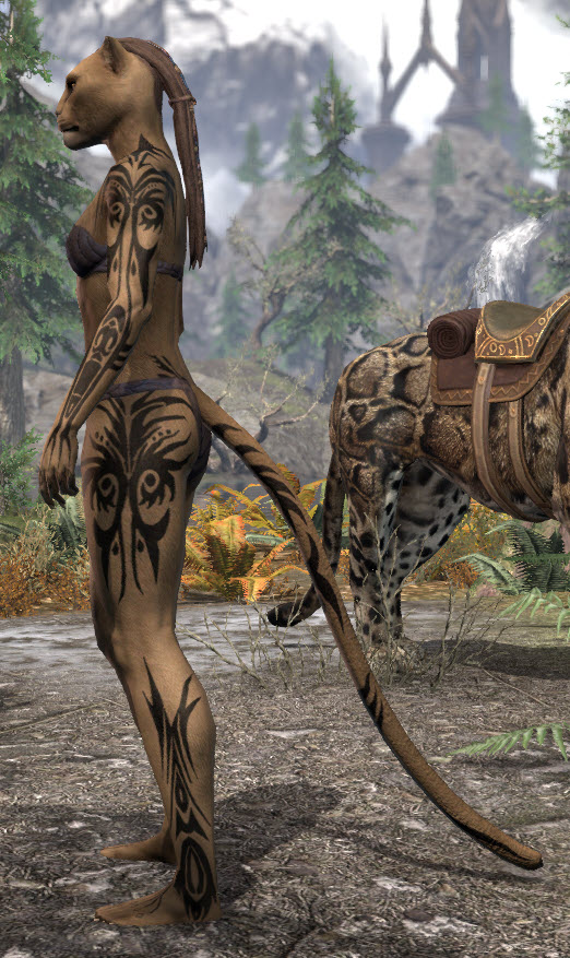 Umbral Snarl Body Markings - Khajiit Female Side