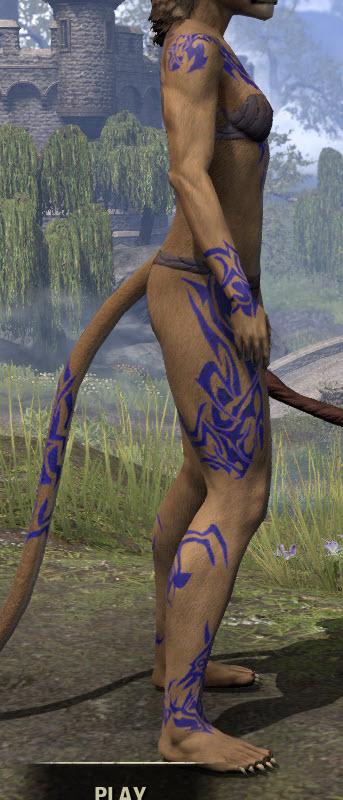 Xivilai Cruelean Linework Brand - Khajiit Female Right