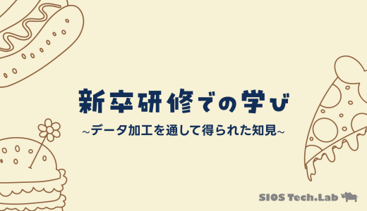 新卒研修でのチーム開発におけるデータ加工を通して得られた知見について