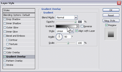 Gradient overlay options