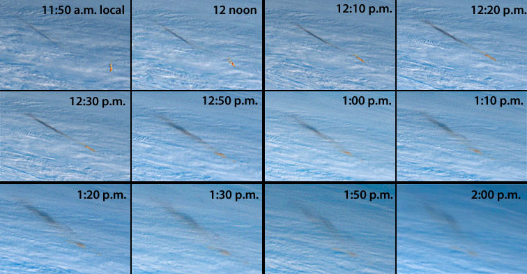 plume visible in Himawari-8 images