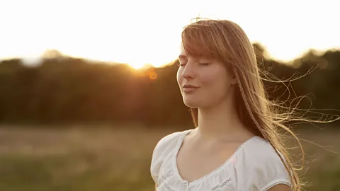 Woman meditating