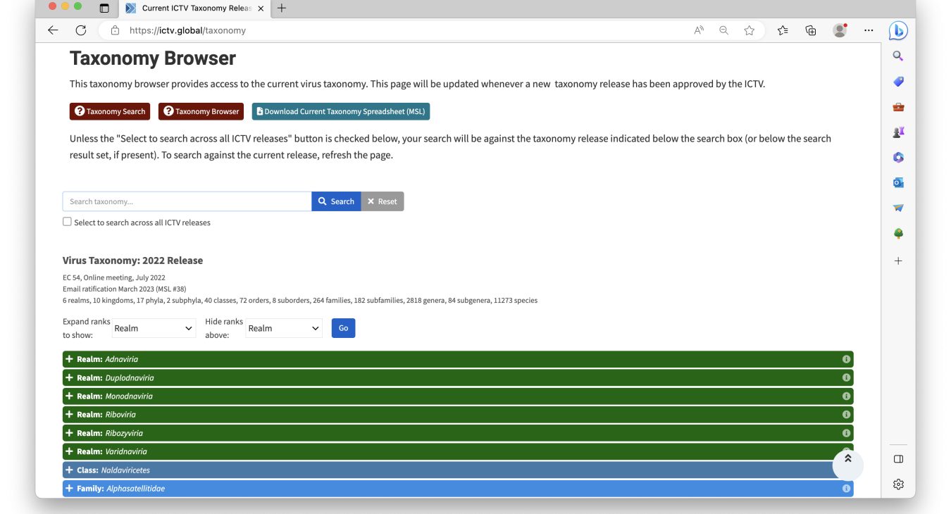 Taxonomy Browser