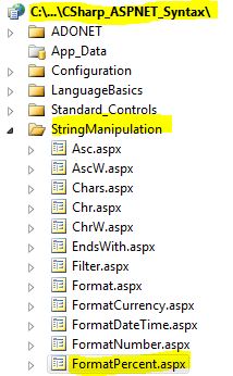 CS Syntax String Manipulation FormatPercent