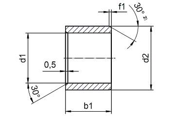 iglidur® Q, glijlager, mm drawing