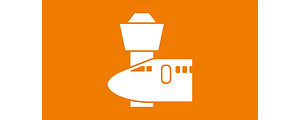 Airplane and tower icon