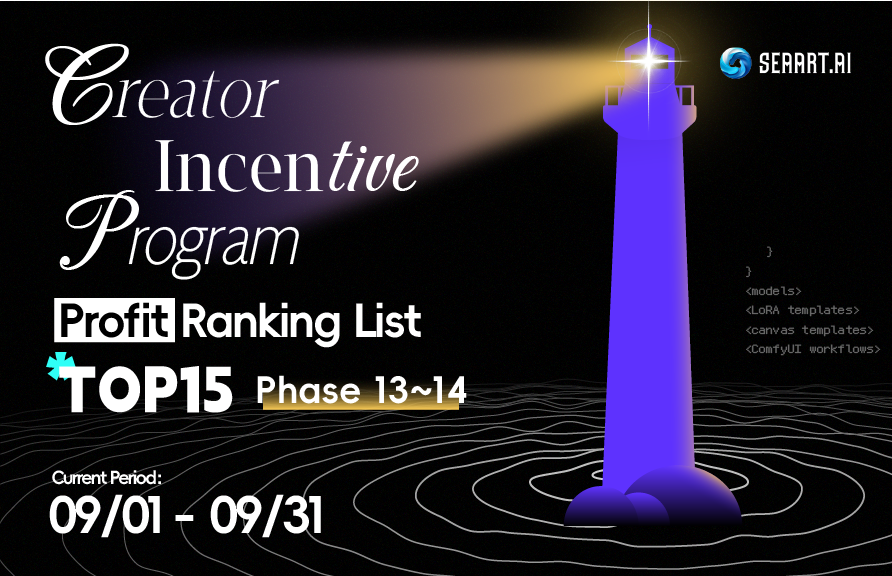 Phase13-14 SeaArt.AI Creator Incentive Program Profit Ranking List