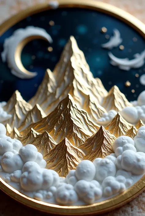 coin design:

reverse: the image of a mountain, surrounded by clouds and stars, symbolizing the grandeur of golden nature.