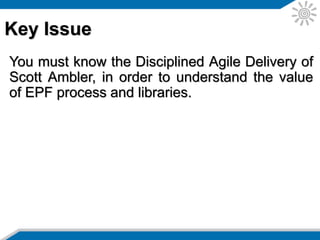 • With an Agile Model Driven Development (AMDD)
approach you typically do just enough high-level
modeling at the beginning of a project to understand
the scope and potential architecture of the system.
• During construction iterations you do modeling as
part of your iteration planning activities and then
take a just-in-time (JIT) model storming approach
where you model for several minutes as a precursor
to several hours of coding.
• AMDD recommends that practitioners take a test-
driven approach to development although does not
insist on it
Agile Modelling (II)
 